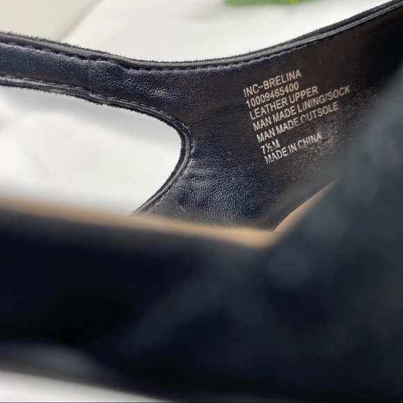 INC Brelina Suede Leather Slingback Heels size 7.5 - Picture 12 of 12